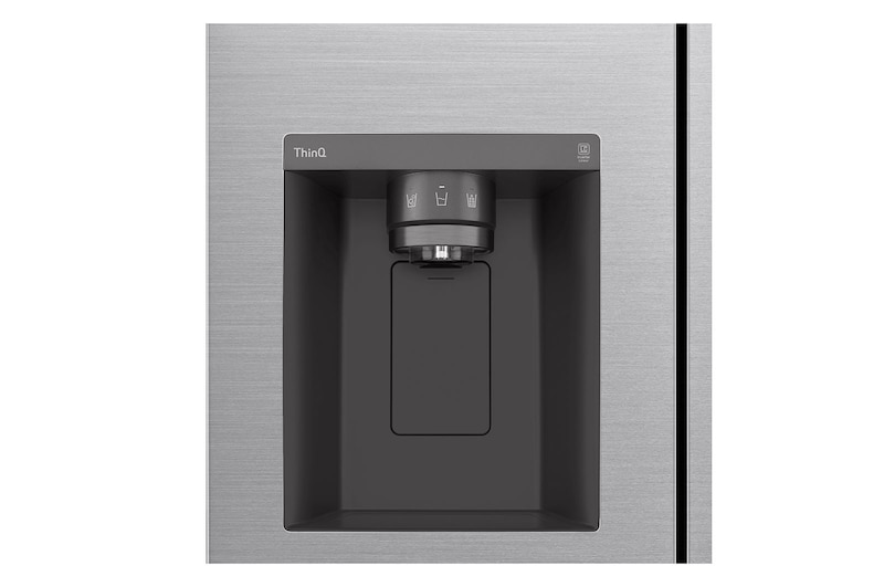 LG Frigorifero Side-by-Side | Classe D, 635L | Wi-Fi, Dispenser acqua e ghiaccio con allaccio, Smart Diagnosis, No frost | Inox, GSLV70PZTD