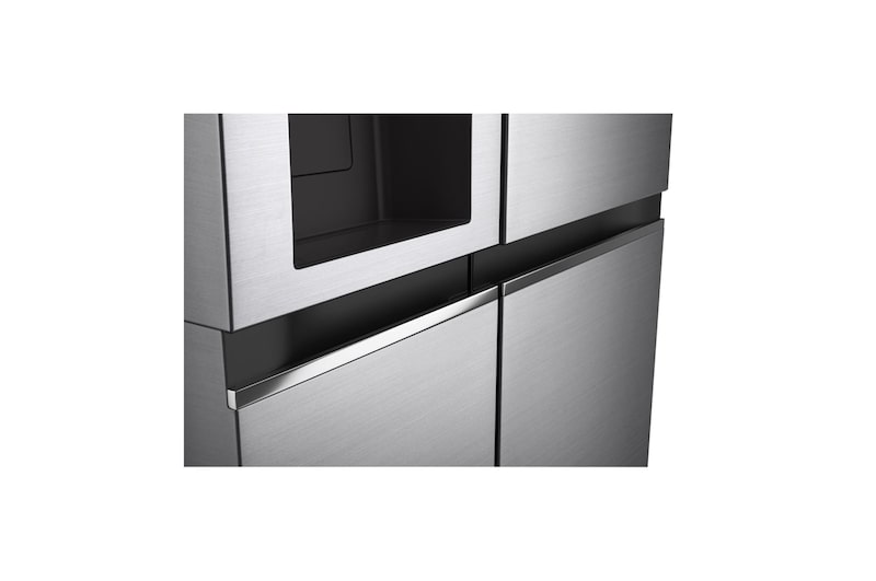 LG Frigorifero Side-by-Side | Classe F, 635L | Wi-Fi, Dispenser con allaccio, Door & Linear Cooling, No frost | Inox, GSLV70PZTM
