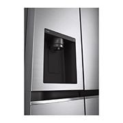 LG Frigorifero Side-by-Side | Classe F, 635L | Wi-Fi, Dispenser con allaccio, Door & Linear Cooling, No frost | Inox, GSLV70PZTM