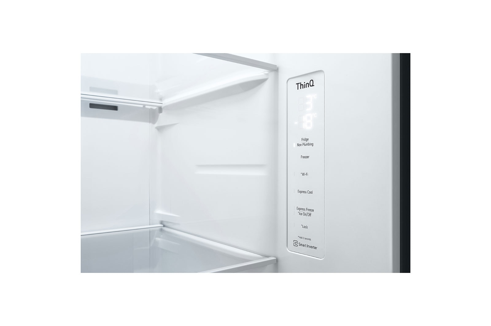 LG Frigorifero Side-by-Side | Classe F, 635L | Wi-Fi, Dispenser senza allaccio, Door & Linear Cooling, No frost | Inox, GSLV71PZTM