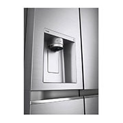 Close up dispenser con UVnano frigorifero Side by Side GSLV90PZAD