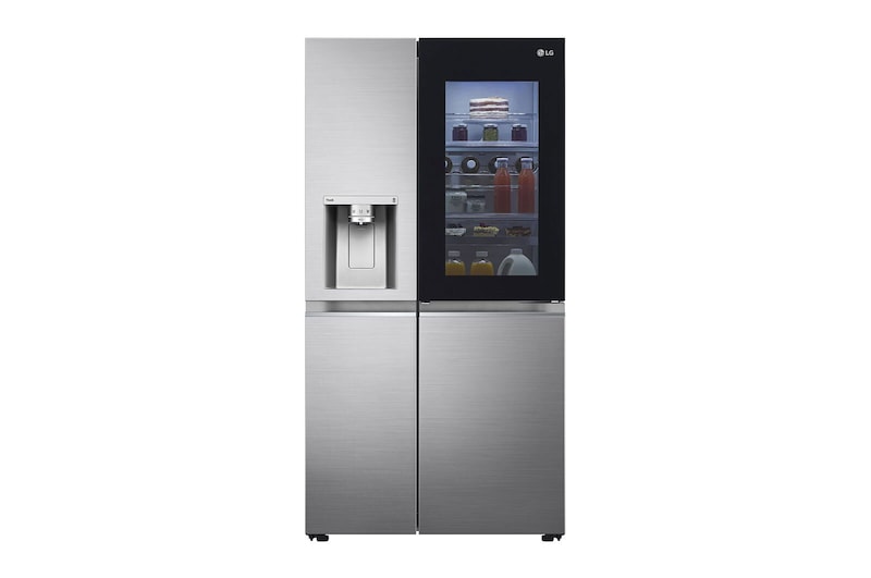 LG Frigorifero Side-by-Side InstaView Door-in-Door | Classe E, 635L | Wi-Fi, Dispenser senza allaccio, UVnano, No frost | Inox, GSXV91PZAE