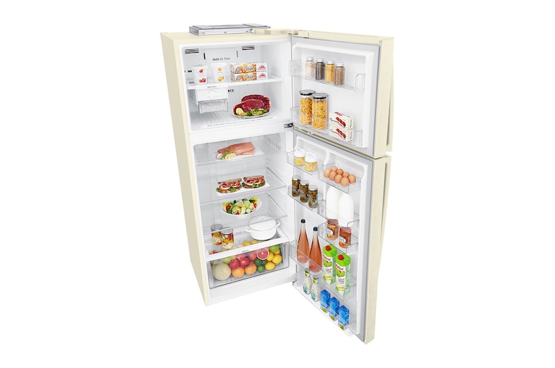 LG Frigorifero doppia porta | Classe E, 438L | Wi-Fi, Door&Linear Cooling, Gestione umidità, Maniglie esterne, No frost | Sabbia, GTB574SEHZD