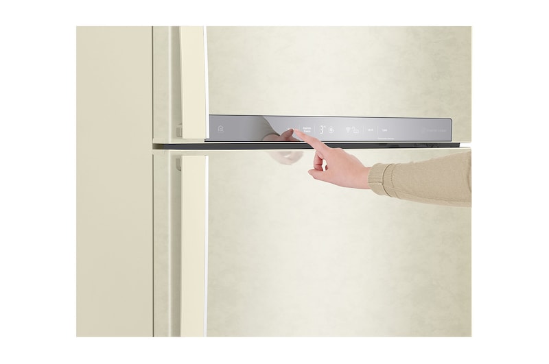 LG Frigorifero doppia porta | Classe E, 438L | Wi-Fi, Door&Linear Cooling, Gestione umidità, Maniglie esterne, No frost | Sabbia, GTB574SEHZD