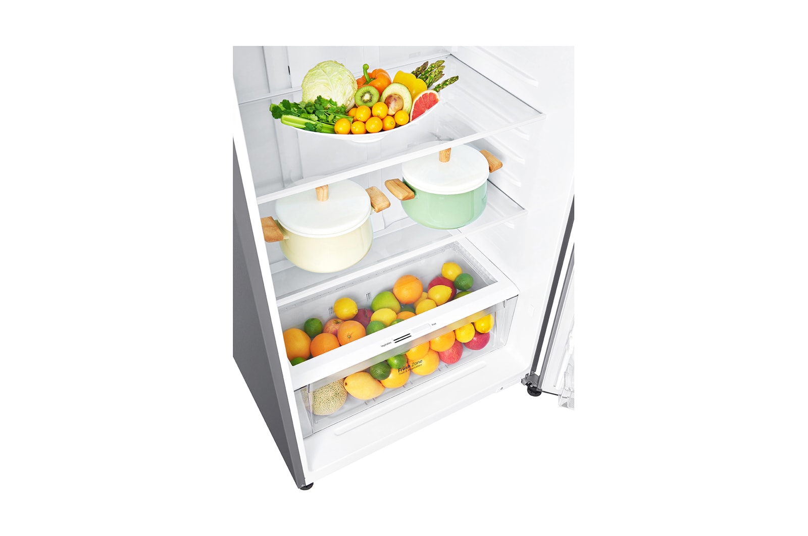 LG Frigorifero doppia porta | Classe F, 509L | Gestione umidità, Fabbricatore del ghiaccio, Maniglie esterne, No frost | Grafite, GTB744DSCV