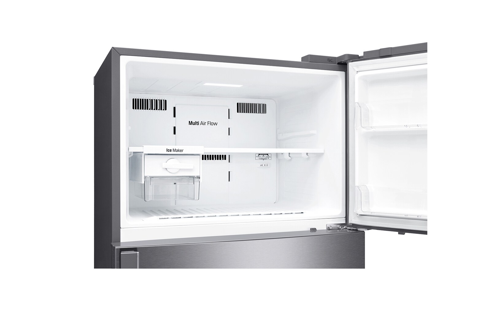 LG Frigorifero doppia porta | Classe F, 509L | Gestione umidità, Fabbricatore del ghiaccio, Maniglie esterne, No frost | Grafite, GTB744DSCV