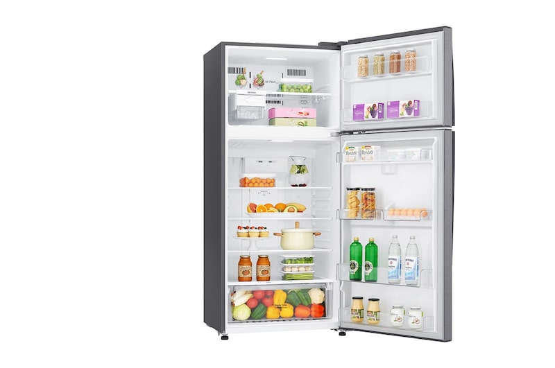 LG Frigorifero doppia porta | Classe F, 509L | Gestione umidità, Fabbricatore del ghiaccio, Maniglie esterne, No frost | Grafite, GTB744DSCV