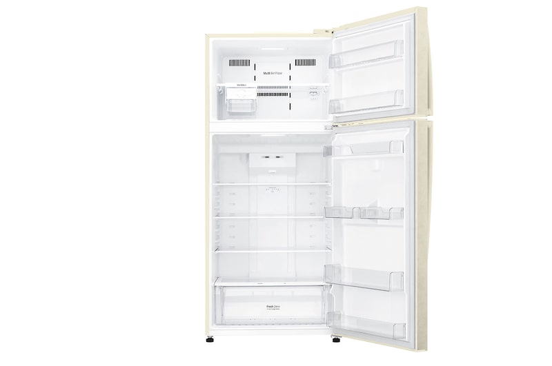 LG Frigorifero doppia porta | Classe F, 509L | Gestione umidità, Fabbricatore del ghiaccio, Maniglie esterne, No frost | Sabbia, GTB744SECV