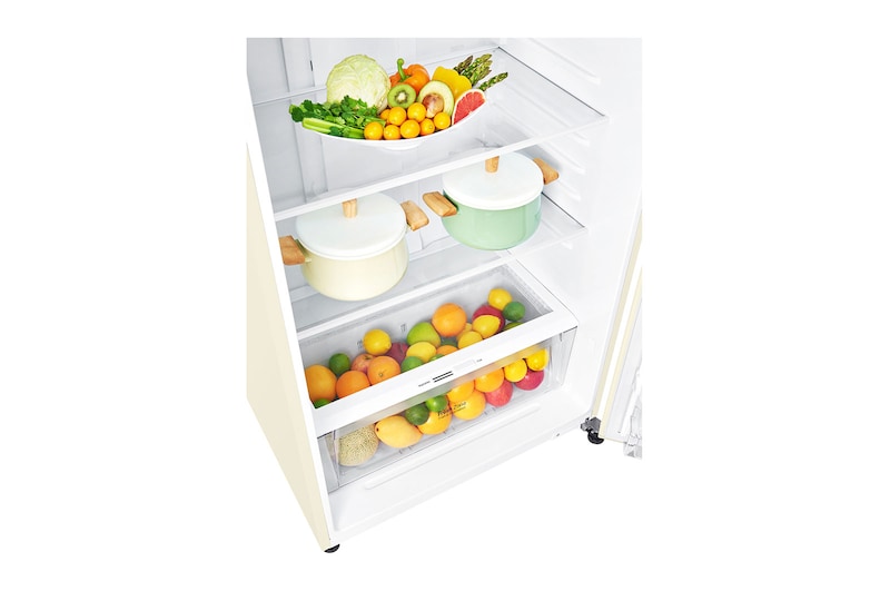 LG Frigorifero doppia porta | Classe F, 509L | Gestione umidità, Fabbricatore del ghiaccio, Maniglie esterne, No frost | Sabbia, GTB744SECV