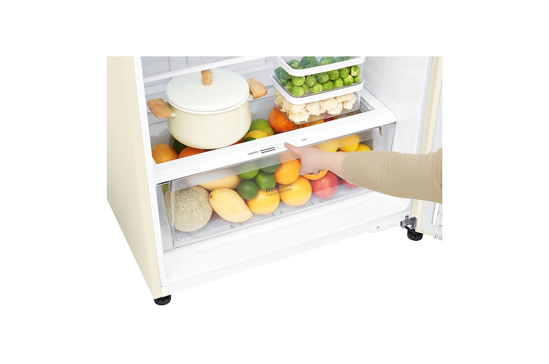 LG Frigorifero doppia porta | Classe F, 509L | Gestione umidità, Fabbricatore del ghiaccio, Maniglie esterne, No frost | Sabbia, GTB744SECV