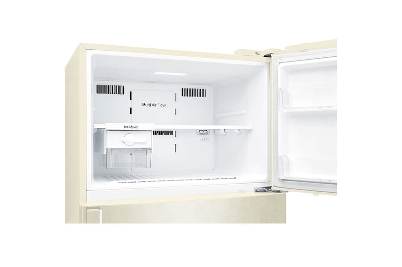 LG Frigorifero doppia porta | Classe F, 509L | Gestione umidità, Fabbricatore del ghiaccio, Maniglie esterne, No frost | Sabbia, GTB744SECV