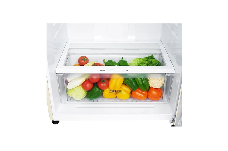 LG Frigorifero doppia porta | Classe F, 509L | Gestione umidità, Fabbricatore del ghiaccio, Maniglie esterne, No frost | Sabbia, GTB744SECV