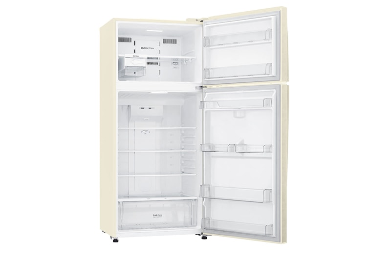 LG Frigorifero doppia porta | Classe F, 509L | Gestione umidità, Fabbricatore del ghiaccio, Maniglie esterne, No frost | Sabbia, GTB744SECV