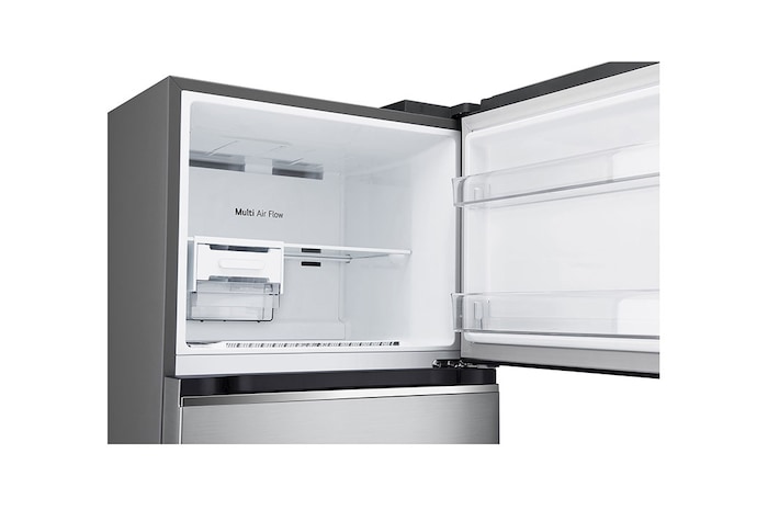 LG Frigorifero doppia porta 60cm | Classe E, 335L | Porte piatte, Door & Linear Cooling, Maniglie integrate, No frost | Inox, GTBV38PZGKD