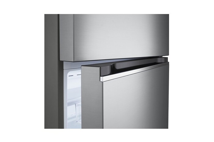LG Frigorifero doppia porta 60cm | Classe E, 335L | Porte piatte, Door & Linear Cooling, Maniglie integrate, No frost | Inox, GTBV38PZGKD