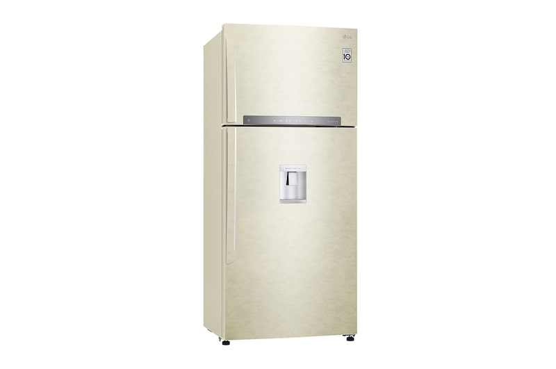 LG Frigorifero doppia porta | Classe E, 509L | Wi-Fi, Dispenser senza allaccio, Door & Linear Cooling, Gestione umidità | Sabbia, GTF744SEPZD