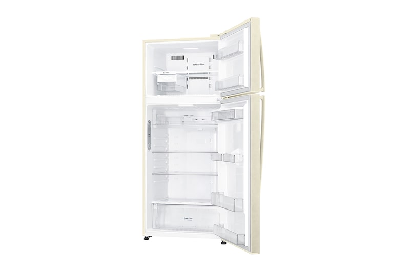 LG Frigorifero doppia porta | Classe E, 509L | Wi-Fi, Dispenser senza allaccio, Door & Linear Cooling, Gestione umidità | Sabbia, GTF744SEPZD