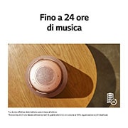 LG XBOOM 360 | Speaker omnidirezionale 50W Serie XO3 | Illuminazione emozionale, IP54, Bluetooth 5.1, Autonomia 24 ore | Beige, XO3QBE