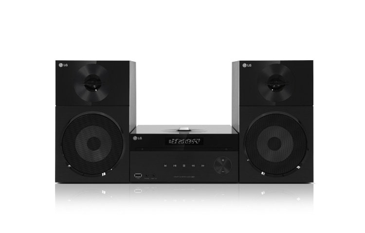 Vista frontale di LG XBOOM CM2520 il Micro Hi Fi raffinato e potente!\t CM2520