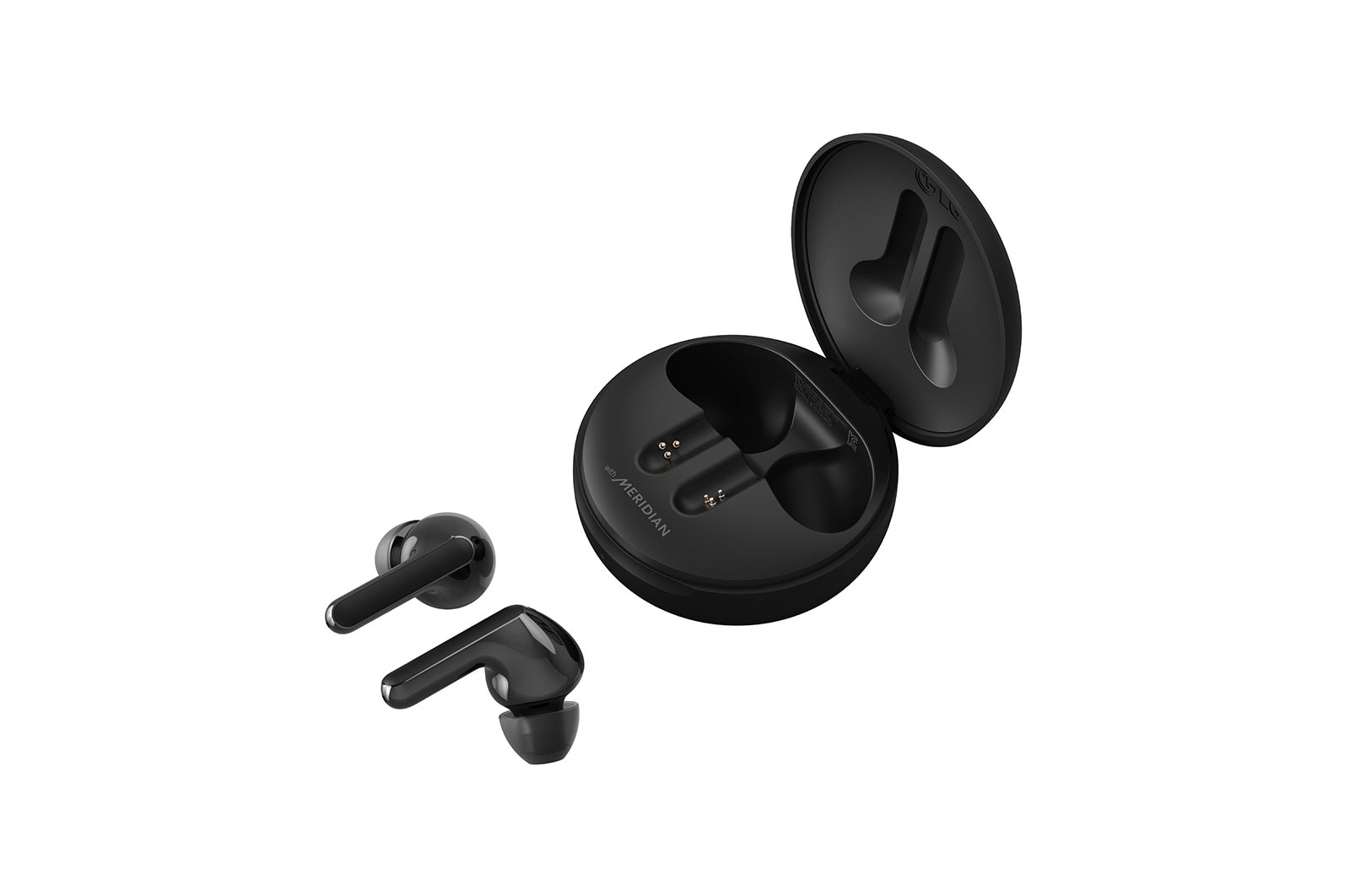 LG Tone Free FN5U Black Cuffie True Wireless Bluetooth Meridian Audio con custodia Uvnano, HBS-FN5U.ABEUBK