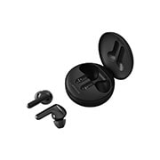 LG Tone Free FN5U Black Cuffie True Wireless Bluetooth Meridian Audio con custodia Uvnano, HBS-FN5U.ABEUBK
