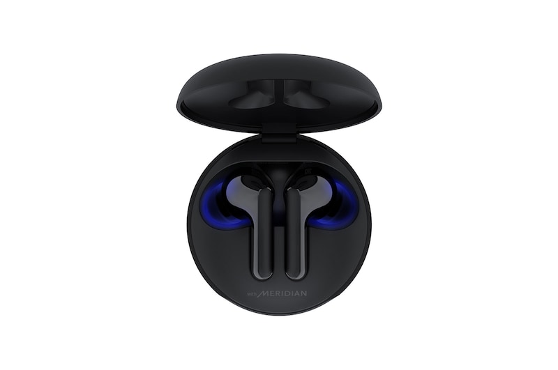 LG Tone Free FN6 Black Cuffie True Wireless Bluetooth Meridian Audio con custodia UVnano, FN6.ABEUBK