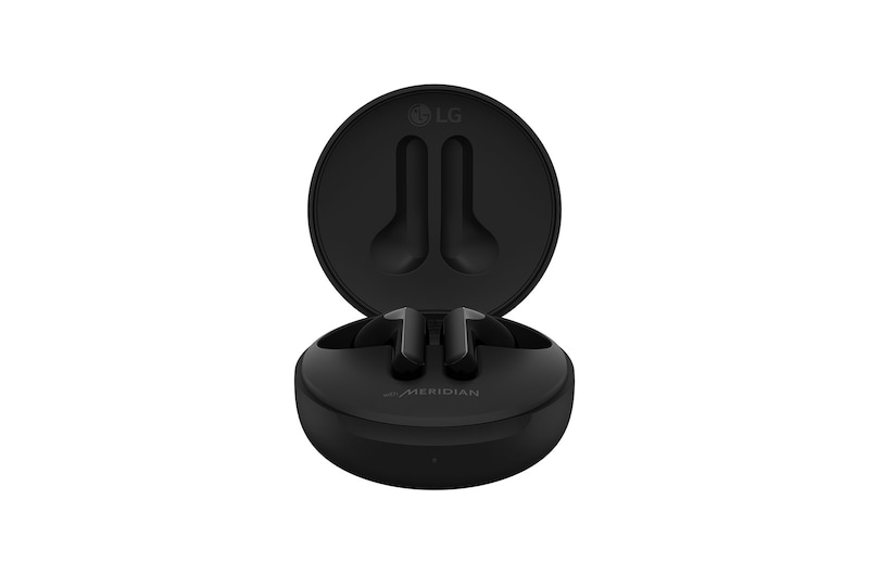 LG Tone Free FN6 Black Cuffie True Wireless Bluetooth Meridian Audio con custodia UVnano, FN6.ABEUBK