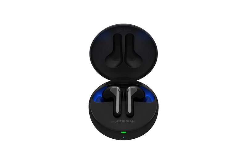 LG Tone Free FN7 Black Cuffie True Wireless Bluetooth Meridian Audio ANC con custodia UVnano, FN7
