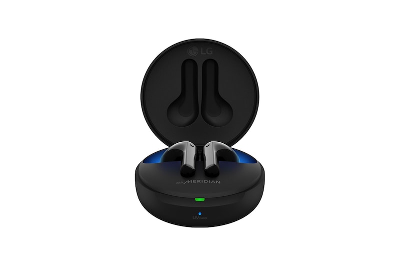 LG Tone Free FN7 Black Cuffie True Wireless Bluetooth Meridian Audio ANC con custodia UVnano, FN7