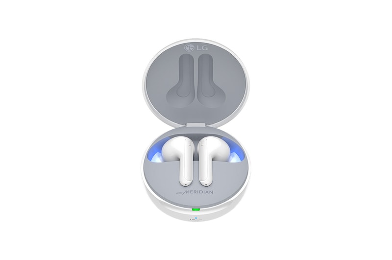 LG Tone Free FN7 White Cuffie True Wireless Bluetooth Meridian Audio ANC con custodia UVnano, FN7
