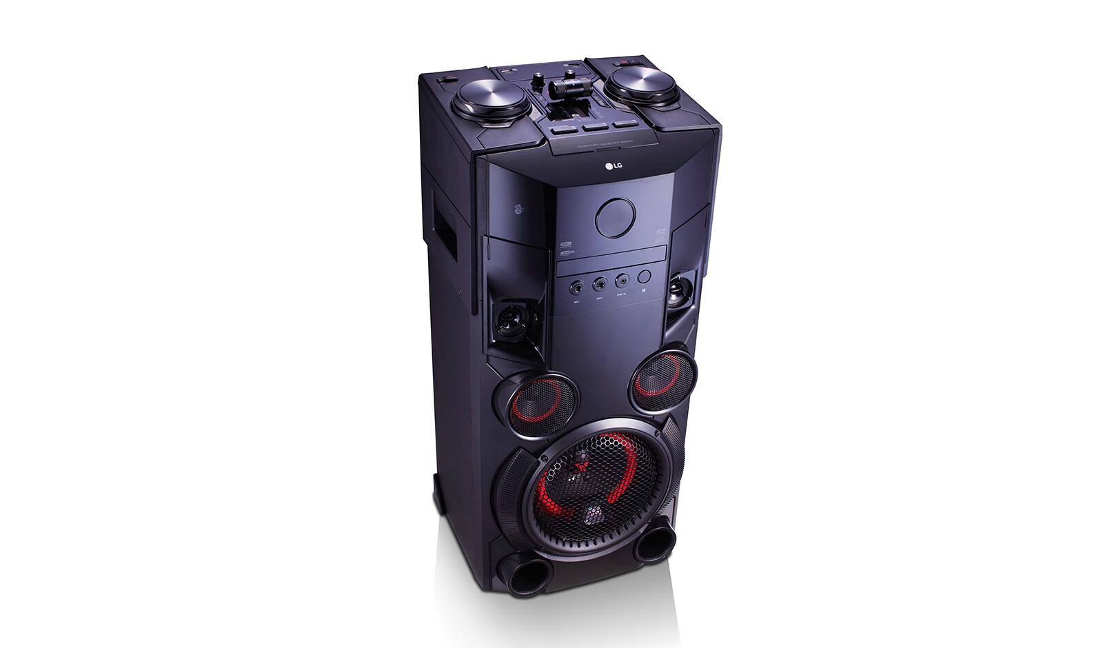 LG XBOOM Mini Hi-Fi OneBody 500W Bluetooth Wireless Subwoofer integrato, OM5560