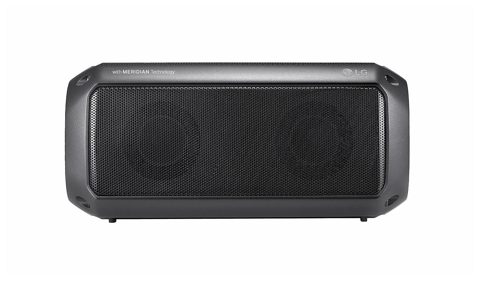 Vista frontale di LG XBOOM Go 16W Bluetooth Meridian Durata Batterie 12 ore PK3