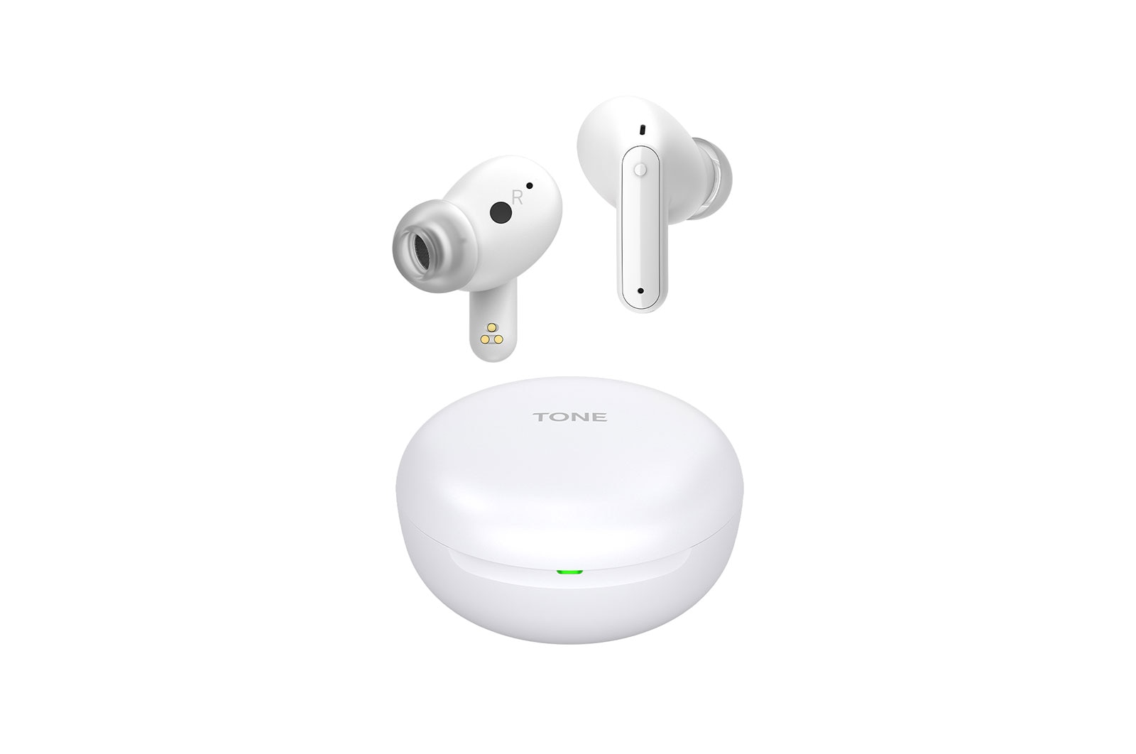 LG Tone Free FP5 White Cuffie True Wireless con ANC, Bluetooth, Meridian Audio, Ricarica rapida, TONE-FP5W.CEUFLLK