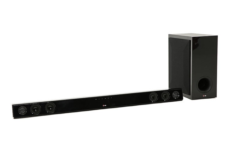 LG Sound Bar amplificatore audio 2.1 ch da 300W, con subwoofer wireless compatibile Bluetooth e cavo ottico., NB3530A