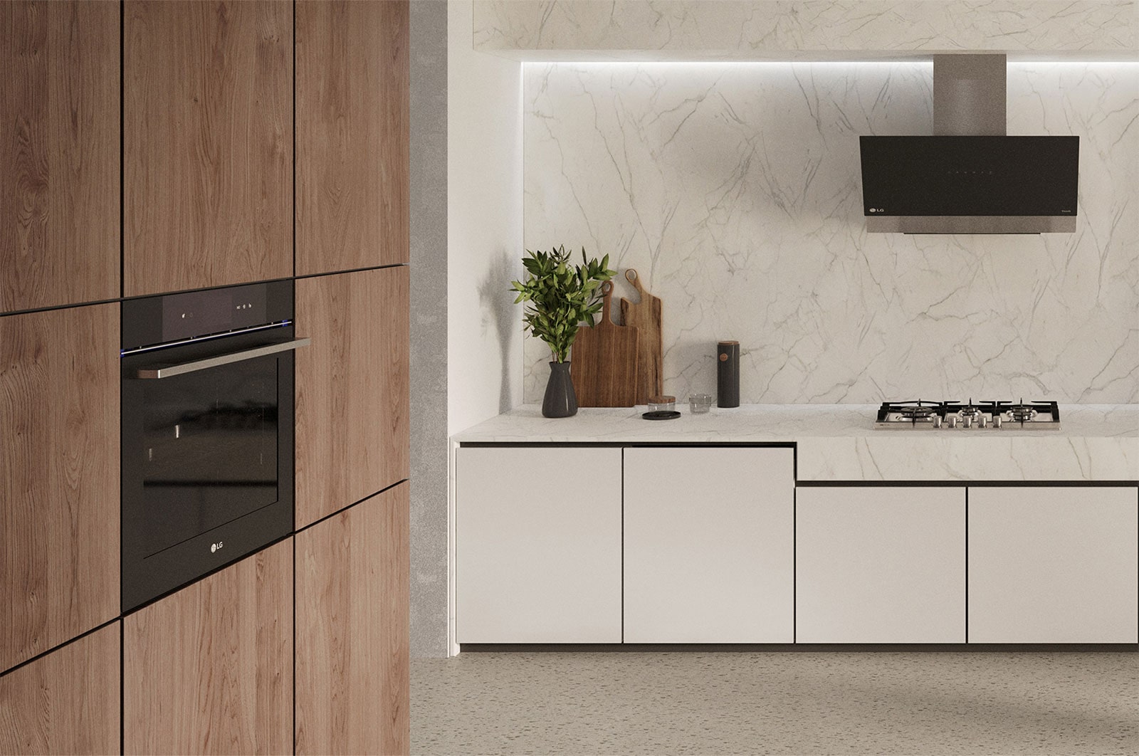 Foto cucina con piano cottura LG CBGZ3016S