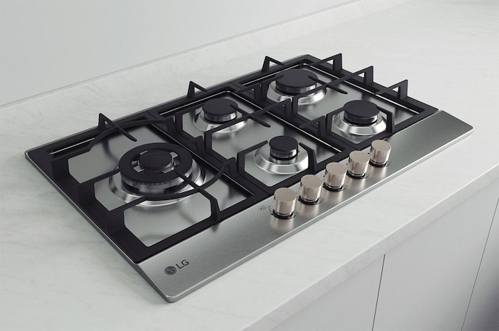 Foto laterale del piano cottura LG CBGZ3016S