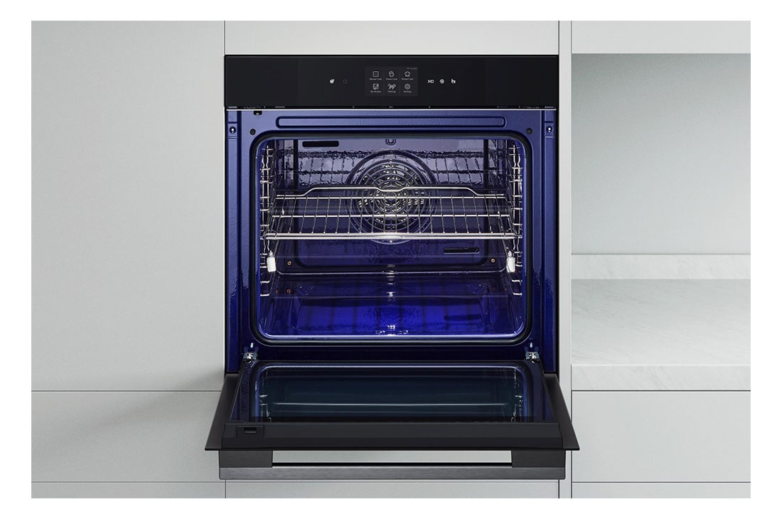 Foto frontale del forno aperto LG WSED7667M
