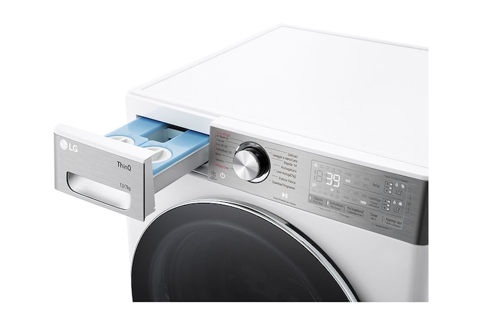 LG Lavasciuga 13/7kg AI DD™ Smart, 1400 giri, Vapore antipiega Bianca, D4R9513TPWC