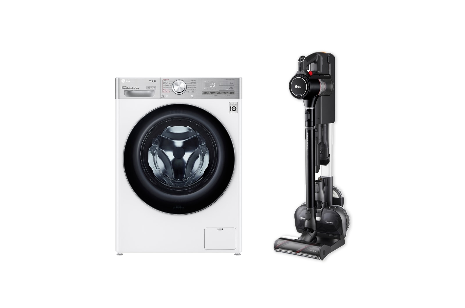 Vista frontale di Offerta Kit Esclusivo: Lavasciuga slim 8,5/5kg Classe E &#43; Aspirapolvere Kompressor™ 200 W F2DV9S8H2E.ULTRA1B