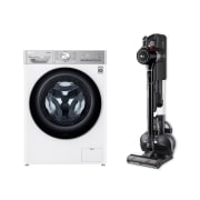 LG OFFERTA Lavasciuga + Aspirapolvere: Lavasciuga slim 8,5/5kg AI DD + CordZero™ A9K Ultra Kompressor™ 200 W, 120 min, F2DV9S8H2E.ULTRA1B