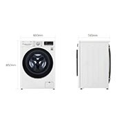 LG Lavasciuga 9/6kg AI DD | Serie V5 Classe E | 1400 giri, TurboWash, Vapore, Autodosaggio, Allergy Care, Wi-Fi | Bianca, F4DV509H1EA