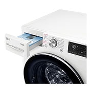 LG Lavasciuga 10,5/7kg AI DD | Serie V7 Classe E | 1400 giri, TurboWash 360, Vapore, Autodosaggio, Allergy Care, Wi-Fi | Bianca, F4DV710H2EA