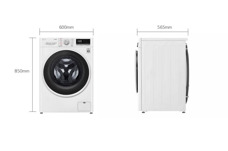 LG Lavasciuga 8/5kg 6 Motion Direct Drive | Serie J3 Classe E | 1400 giri, Smart diagnosis | Bianca, F4J3TM5WE