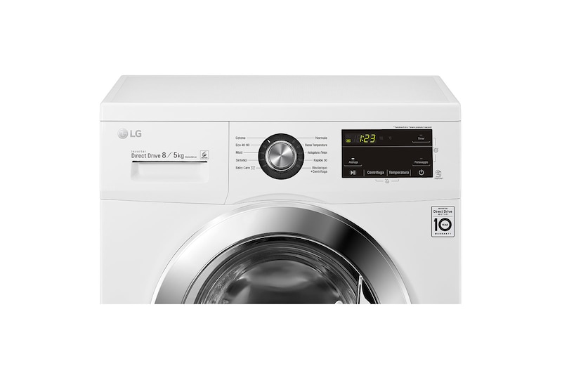 LG Lavasciuga 8/5kg 6 Motion Direct Drive | Serie J3 Classe E | 1400 giri, Smart diagnosis | Bianca, F4J3TM5WE