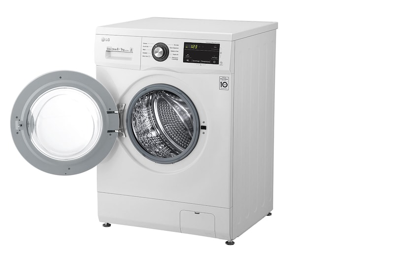 LG Lavasciuga 8/5kg 6 Motion Direct Drive | Serie J3 Classe E | 1400 giri, Smart diagnosis | Bianca, F4J3TM5WE
