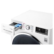 LG Lavasciuga Smart Eco Hybrid 10.5/7 kg Lavaggio a vapore Wi-Fi Oblò Ring Cromato, F4J8JH2W