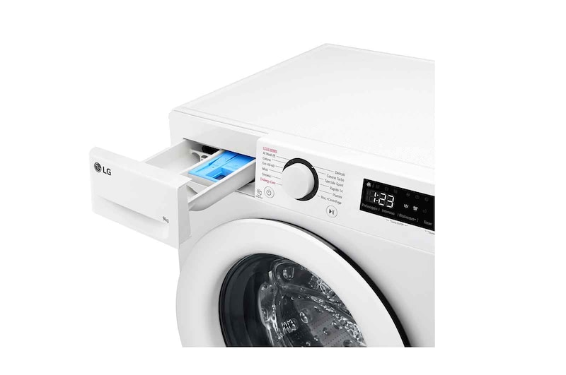 LG Lavatrice 9kg AI DD™ | Serie R3 Classe A-10% | 1400 giri, Lavaggio con AI, Smart Diagnosis, Motore Direct Drive | White, F4R3009NNWW