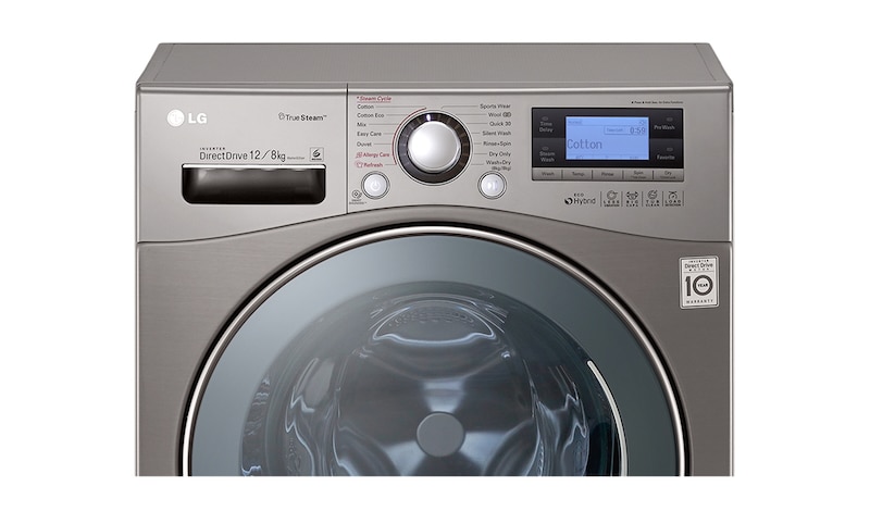 LG Lavasciuga Eco Hybrid 12/8 Kg Lavaggio a vapore, FH695BDH6N