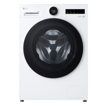Vista frontale di Lavasciuga con Pompa di calore DUAL Inverter 11/6kg | Serie X9 | Classe A-10% / A-30% | AI & WIFI | 1600 giri, Condensatore autopulente, Vapore, TurboWash 39' | Bianca WHX9016TLC
