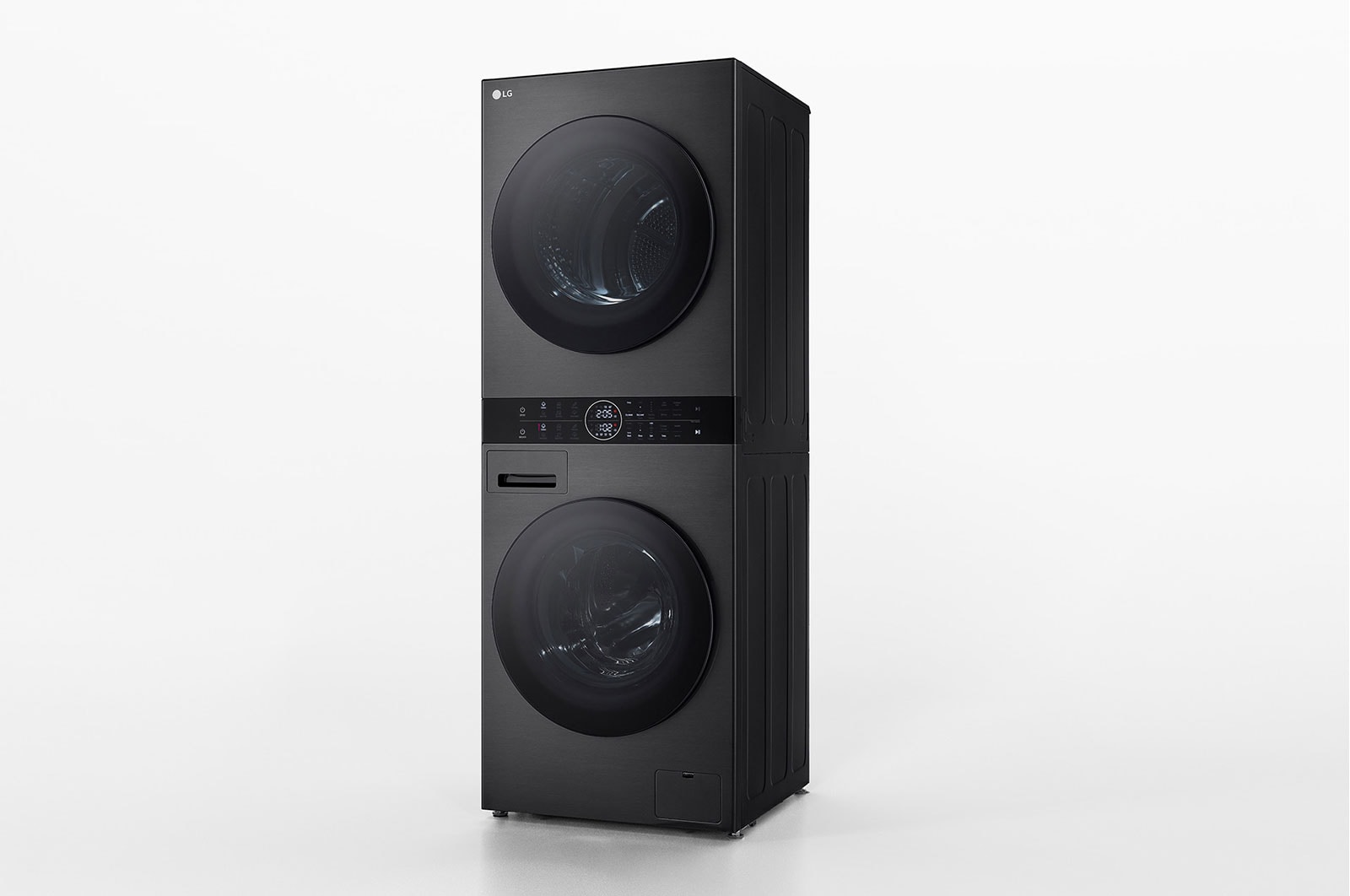LG WashTower Colonna Bucato 12/10kg AI DD | Classe A-10% / A+++ | Pannello unificato, TurboWash360, Pompa di calore | Nera, WT1210BBF